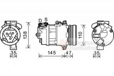 VAN WEZEL 0600k395 -  Компрессор, кондиционер